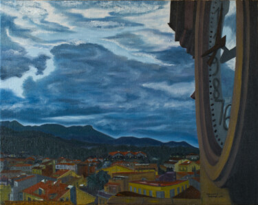 Ζωγραφική με τίτλο "Capvespre 1" από Josep Maria Fontanet Sureda, Αυθεντικά έργα τέχνης, Λάδι Τοποθετήθηκε στο Ξύλινο φορείο…