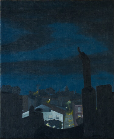 Peinture intitulée "Nocturn 7" par Josep Maria Fontanet Sureda, Œuvre d'art originale, Huile Monté sur Châssis en bois