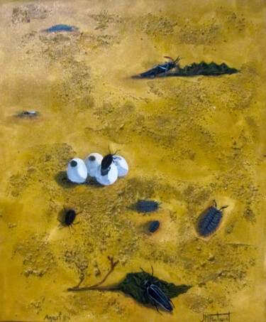 Peinture intitulée "Algunes amistats 1/…" par Josep Maria Fontanet Sureda, Œuvre d'art originale, Huile Monté sur Châssis en…