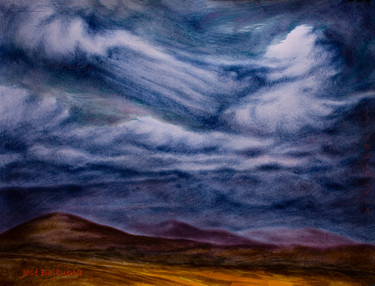 Картина под названием ""Nubes andando"" - José Balbuena, Подлинное произведение искусства, Чернила
