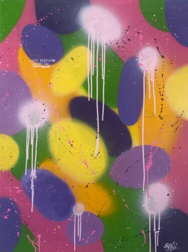 Malerei mit dem Titel "“Flowers” by STPTGL" von Joshua Schlagwein (stptgl), Original-Kunstwerk, Acryl Auf Keilrahmen aus Hol…