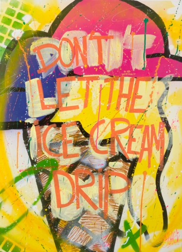 Painting titled "“Don’t Let The Ice…" by Joshua Schlagwein (stptgl), Original Artwork, Acrylic Mounted on Wood Stretcher fra…