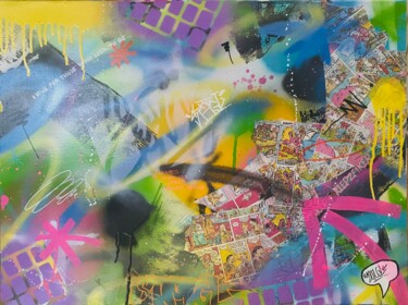 Schilderij getiteld "“Klepzeiker” by STP…" door Joshua Schlagwein (stptgl), Origineel Kunstwerk, Graffiti Gemonteerd op Fram…