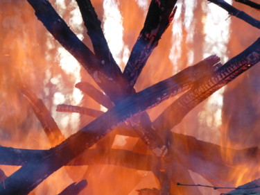 Photographie intitulée "le feu du breuil" par Josiane Leroy, Œuvre d'art originale
