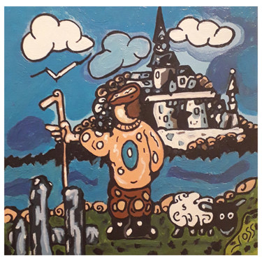 Pintura titulada "le berger du mont s…" por Joss, Obra de arte original, Acrílico