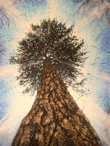 Картина под названием "Le Veilleur" - Joss Blanchard, Подлинное произведение искусства, Акрил Установлен на Деревянная рама…