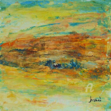 Pittura intitolato "paysage abstraction…" da Patrick Jossier, Opera d'arte originale, Acrilico