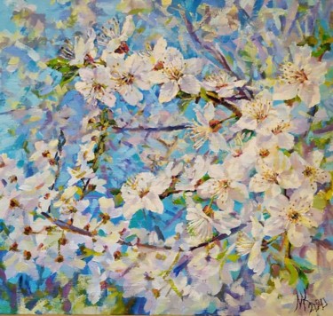 Painting titled "Весна" by Ekaterina Vasilenko, Original Artwork, Oil