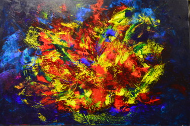 Peinture intitulée "Bouqet final" par Josy Moreau-Peter, Œuvre d'art originale, Acrylique