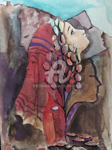 Peinture intitulée "Liberté" par Joumana Hakim Fayed, Œuvre d'art originale, Acrylique
