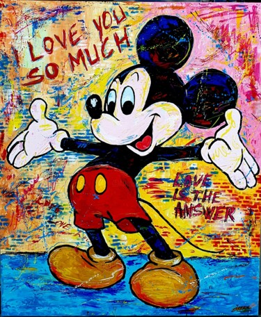 Картина под названием "Love you so much" - Jovanart, Подлинное произведение искусства, Акрил
