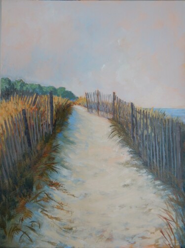 Pintura intitulada "Morning on the Dune…" por Joy Parks Coats, Obras de arte originais, Acrílico