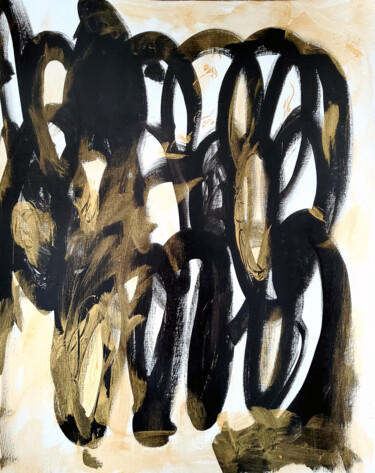 Painting titled "Mindscape" by Joyce Fournier, Original Artwork, Acrylic