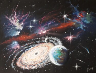 绘画 标题为“Exopastel 10” 由Jean-Pierre Cousin, 原创艺术品, 粉彩
