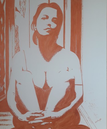 Malerei mit dem Titel "assise monochrome b…" von Jean Philippe Dufau, Original-Kunstwerk, Acryl