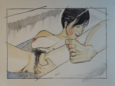 Картина под названием "Plaisir solitaire 2" - Jean Philippe Dufau, Подлинное произведение искусства, Акрил