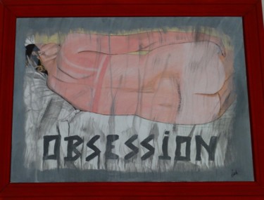 Painting titled "obsession" by Jean Philippe Dufau, Original Artwork, Acrylic