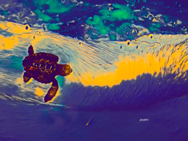 Photographie intitulée "turtle" par Jose Americo Jsilvares, Œuvre d'art originale, Photographie manipulée
