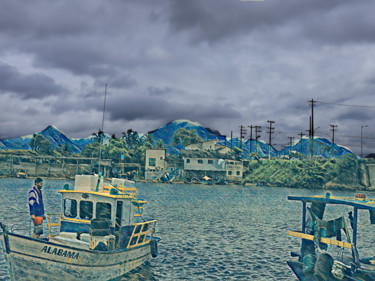 Fotografie mit dem Titel "marina azulzinha" von Jose Americo Jsilvares, Original-Kunstwerk, Manipulierte Fotografie