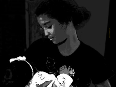 Photographie intitulée "Maternidade infantil" par Jose Americo Jsilvares, Œuvre d'art originale, Photographie manipulée