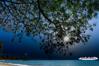 Photography titled "beach blue" by Jose Americo Jsilvares, Original Artwork, Manipulated Photography