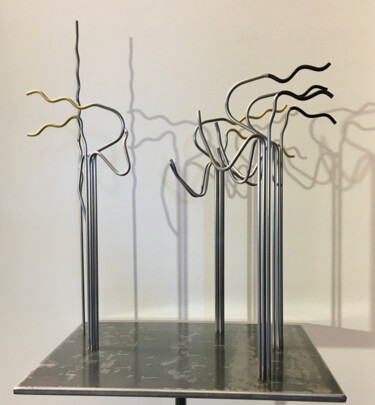 Escultura titulada ""GRACIAS"" por Juan Carlos Sánchez De La Nieta, Obra de arte original, Metales