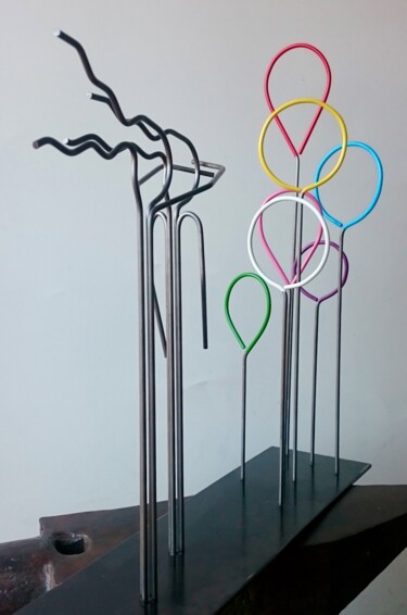 Escultura titulada ""SORPRESA!!!"" por Juan Carlos Sánchez De La Nieta, Obra de arte original, Metales