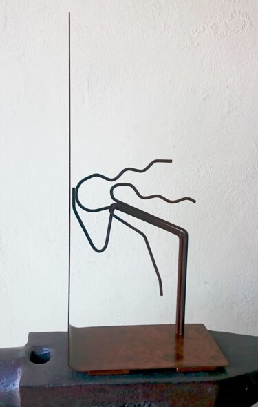 Escultura titulada ""VOYEUR"" por Juan Carlos Sánchez De La Nieta, Obra de arte original, Metales