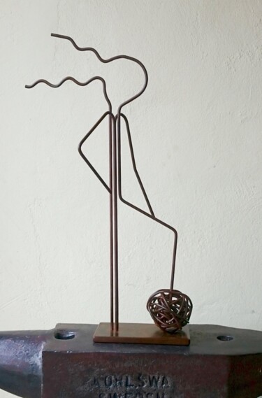 Escultura titulada ""FUTBOL I"" por Juan Carlos Sánchez De La Nieta, Obra de arte original, Metales