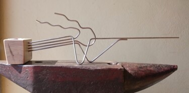 Escultura titulada ""CARABINA TENDIDO"" por Juan Carlos Sánchez De La Nieta, Obra de arte original, Metales