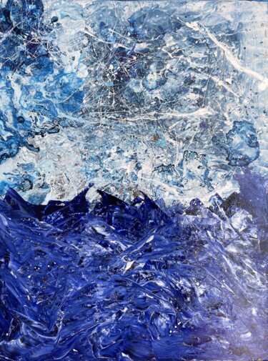 Pittura intitolato "Storm in the Ocean" da Juan José Garay, Opera d'arte originale, Acrilico