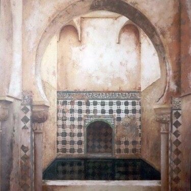 Painting titled "Baño árabe I" by Juan José Molina Gallardo, Original Artwork, Oil