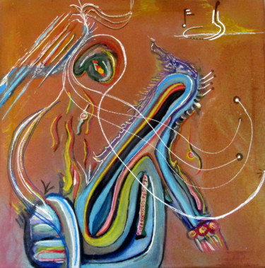 Картина под названием "TANGO" - Juan Luis Gandulfo, Подлинное произведение искусства, Акрил Установлен на Деревянная рама дл…