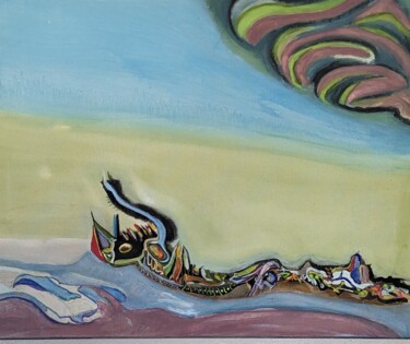 Painting titled "VIENE LA TORMENTA" by Juan Luis Gandulfo, Original Artwork, Acrylic Mounted on Wood Stretcher frame