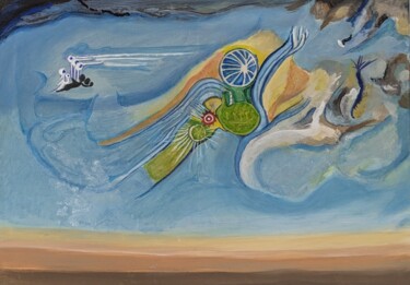Картина под названием "OBSERVANDO LA BELLE…" - Juan Luis Gandulfo, Подлинное произведение искусства, Акрил Установлен на Дер…
