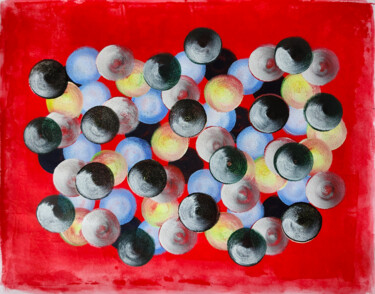 Painting titled "Bubbles 24/13" by Juan Mildenberger, Original Artwork, Acrylic