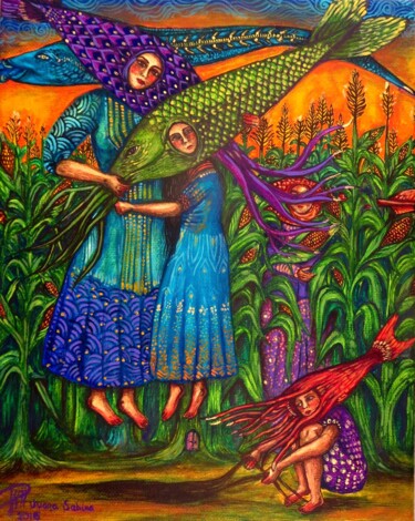 Картина под названием "L' ombre / La sombra" - Juana Sabina Ortega, Подлинное произведение искусства
