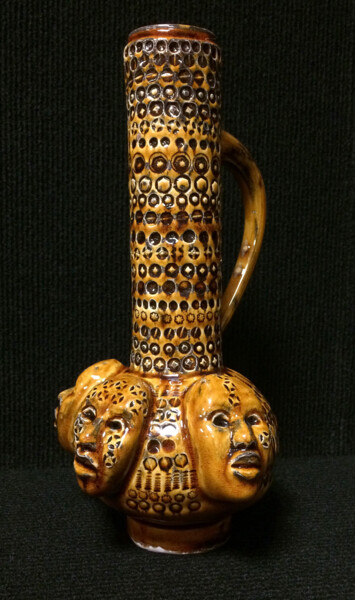 Escultura intitulada "Small Brown Ewer" por Juarez Hawkins, Obras de arte originais, Cerâmica
