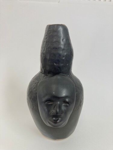 Sculpture titled "Black Libation Vess…" by Juarez Hawkins, Original Artwork, Clay