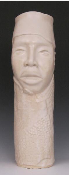 Sculptuur getiteld "Kamal" door Juarez Hawkins, Origineel Kunstwerk, Keramiek