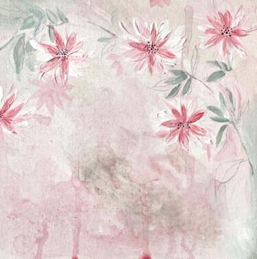 绘画 标题为“Floralis II” 由Judit Fortelny, 原创艺术品, 丙烯 安装在纸板上