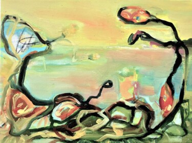 Peinture intitulée "Soft Summer Eve" par Judith Riemer, Œuvre d'art originale, Huile Monté sur Châssis en bois