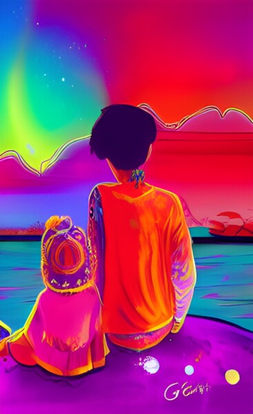 Arte digital titulada "Friends In Peace" por Judith Simonis, Obra de arte original, Imagen generada por IA