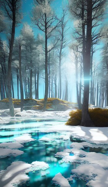 "Frozen Beauty" başlıklı Dijital Sanat Judith Simonis tarafından, Orijinal sanat, AI tarafından oluşturulan görüntü