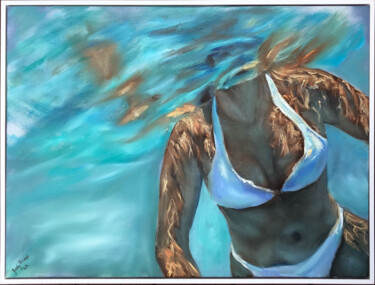 绘画 标题为“White Bikini” 由Judy Rioux, 原创艺术品, 油