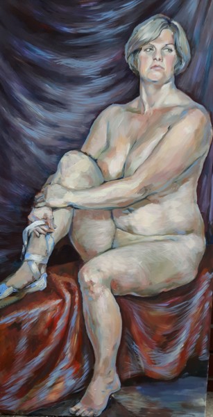 Pittura intitolato "December nude" da Julia Naurzalijeva, Opera d'arte originale, Acrilico