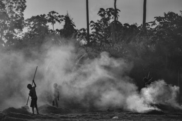 Fotografía titulada "Entretien de l'abati" por Jules Queguiner, Obra de arte original, Fotografía digital