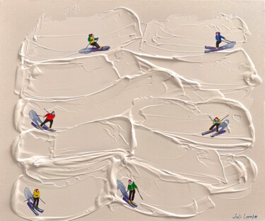Ζωγραφική με τίτλο "Ski Lovers." από Juli Lampe, Αυθεντικά έργα τέχνης, 3D Μοντελοποίηση
