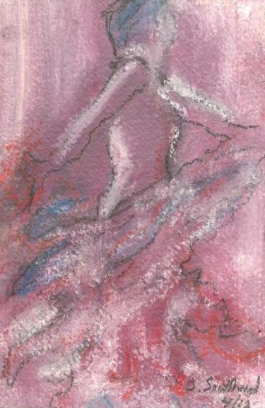 Pintura titulada "Flamenco Dancer" por Juli Southmayd, Obra de arte original