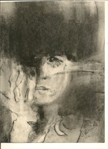 Drawing titled "Linda Rodstadt" by Juli Southmayd, Original Artwork, Charcoal